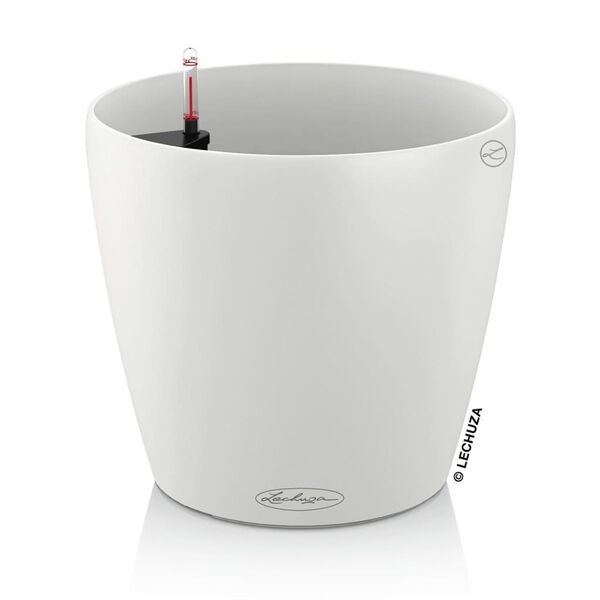 LECHUZA Planter CLASSICO Color 18 ALL-IN-ONE White