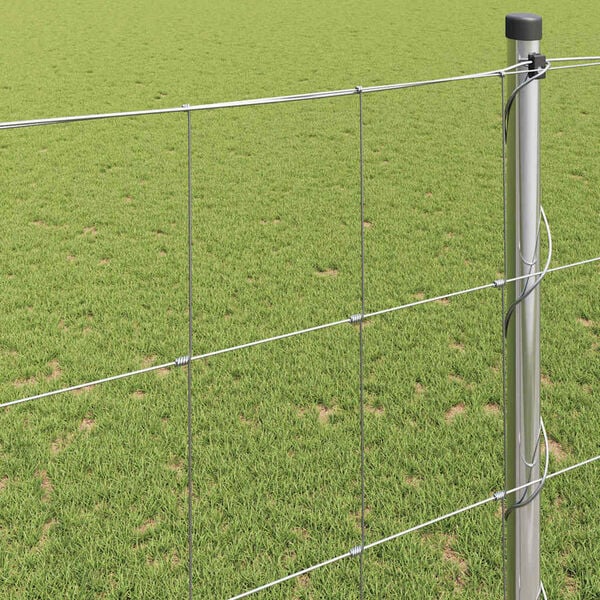 vidaXL Field Fence Silver 25 x 1.4 m Galvanised steel