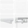 vidaXL Retractable Awning Manual White 350 x 250 cm Fabric and Steel
