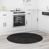vidaXL Anti-slip Shaggy Rug Dark grey 120 x 120 cm PP