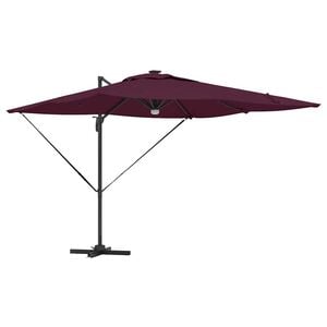 vidaXL Roma Parasol Red 286 x 285 x 270 cm Aluminium and Polyester