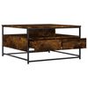 vidaXL Coffee Table Smoked Oak 80x80x45 cm Engineered Wood