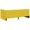 vidaXL Corner Bed Frame with Headboard Yellow 90 cm x 200 cm Velvet