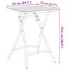 vidaXL Garden Table Folding Beige 55 x 55 x 73 cm Powder-coated Steel