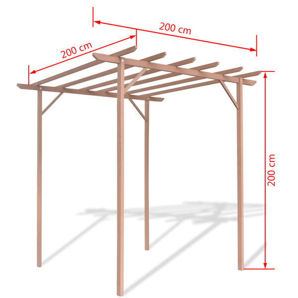 vidaXL WPC Pergola 2x2x2 m Brown