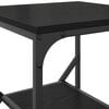 vidaXL Side Table Black Oak 41 x 40 x 60 cm Engineered Wood and Steel