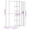 vidaXL File Cabinet Anthracite and White 90x40x180 cm Steel