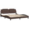 vidaXL Bed Frame without Mattress "Zadar" Brown 180x200 cm Super King Faux Leather