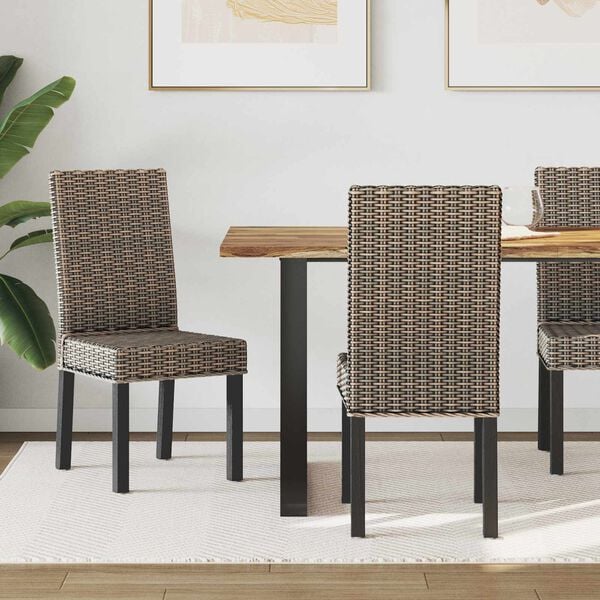 vidaXL Dining Chair 2 pcs Black Wash 45 x 54 x 93 cm