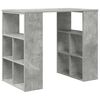 vidaXL Desk with Shelf Grey 90 x 50 x 75 cm Engineered Wood