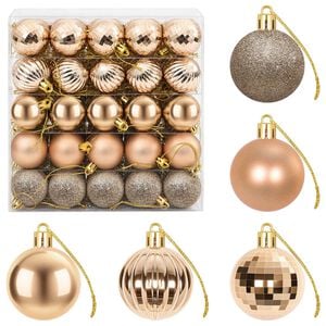 vidaXL Christmas Ball Set 100 pcs Rose Gold 4 cm Polystyrene