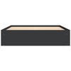 vidaXL Bed Frame without Mattress Black 150x200 cm King Size King Size