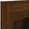vidaXL TV Wall Cabinet with LED Lights Brown Oak 78.5x30x60.5 cm