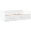 vidaXL Daybed with Drawers without Mattress White 90x200 cm