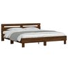 vidaXL Bed Frame without Mattress Brown Oak 160x200 cm