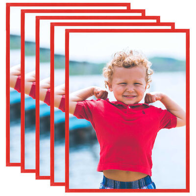 vidaXL Photo Frames Collage 5 pcs for Wall or Table Red 50x60 cm MDF