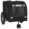 vidaXL Pet Bike Trailer with Storage Black 124.5 x 63.5 x 53 cm