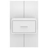 vidaXL Wall-mounted Bedside Cabinet High Gloss White