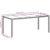 vidaXL Garden Table with Glass Top White 190x90x75 cm Poly Rattan
