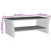 vidaXL Coffee Table Grey 100x50x40 cm Poly Rattan