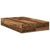 vidaXL Storage Bed Frame Old Wood 120 x 200 cm Engineered Wood