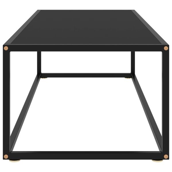 vidaXL Coffee Table Black with Black Glass 120x50x35 cm