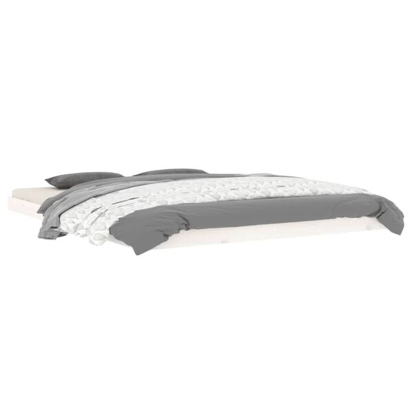 vidaXL Bed Frame without Mattress White 160x200 cm Solid Wood Pine