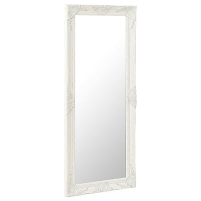 vidaXL Wall Mirror Baroque Style 50x120 cm White