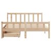 vidaXL Bed Frame without Mattress 120x190 cm Small Double Solid Wood Pine