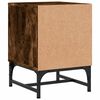 vidaXL Bedside Cabinet with Glass Door Smoked Oak 35x37x50 cm