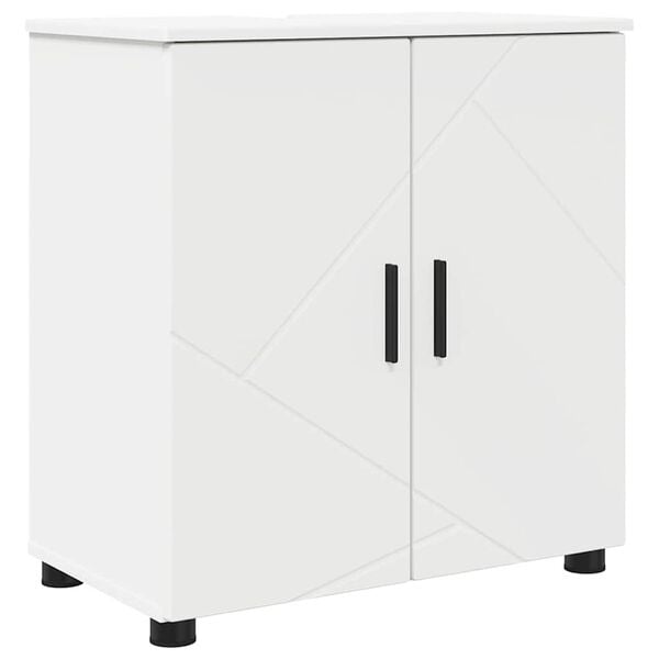 vidaXL Bathroom Cabinet White 61 x 35 x 64 cm Engineered wood & Metal