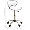 vidaXL Salon Spa Stool White Faux Leather