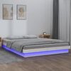 vidaXL LED Bed Frame without Mattress White 140x200 cm Solid Wood
