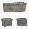 vidaXL Planter Basket with Storage 3 pcs Grey