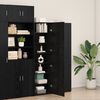 vidaXL Highboard 2 pcs Black Oak 50 x 42.5 x 185 cm