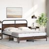 vidaXL Bed Frame without Mattress 150x200 cm King Size Brown Oak Engineered Wood