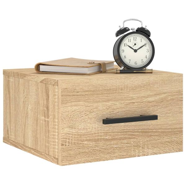 vidaXL Wall-mounted Bedside Cabinets 2 pcs Sonoma Oak 35x35x20 cm