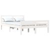 vidaXL Bed Frame without Mattress White Solid Wood 135x190 cm Double Double