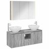 vidaXL Bathroom Cabinet Set 4 pcs Grey Sonoma Engineered Wood