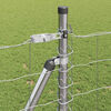 vidaXL Fence with Post Silver 1 x 25 m Steel