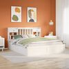 vidaXL Bed Frame without Mattress White 180x200 cm Super King Solid Wood Pine
