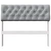 vidaXL Upholstered Headboard Light Grey 90 cm Solid Pine Wood