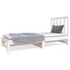 vidaXL Pull-out Day Bed without Mattress White 2x(90x190) cm