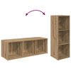 vidaXL TV Cabinet Set Wall-mounted 2 pcs Artisan Oak 107 x 35 x 37 cm