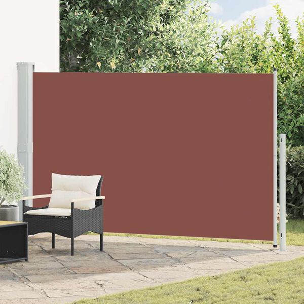 vidaXL Patio Retractable Side Awning 180x300 cm Brown