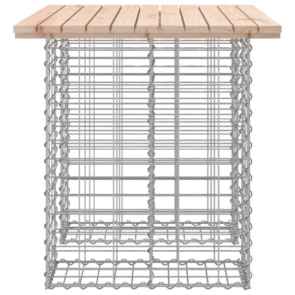 vidaXL Garden Table Gabion Design 100x70x72 cm Solid Wood Pine