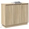vidaXL LED Sideboard Sonoma Oak 90 x 32 x 75 cm Engineered Wood