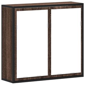 vidaXL Bathroom Mirror Cabinet Brown Oak 65x20x60 cm Engineered Wood