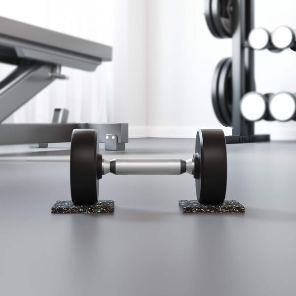 vidaXL Rubber Roller Black Rubber