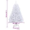 vidaXL Artificial Hinged Christmas Tree with Stand White 150 cm